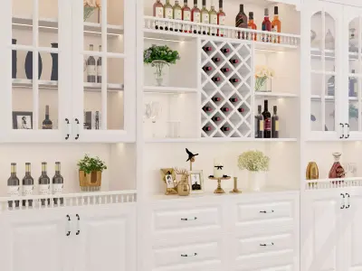 Wine cabinet Rack Cellar 3D model