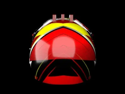 low poly motorcross helmet  Low-poly 3D model