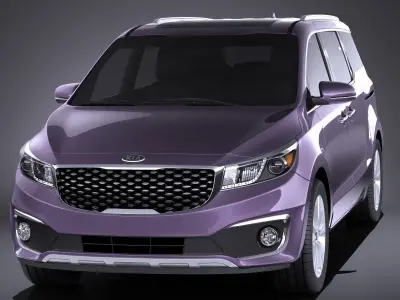 Kia Sedona 2017 VRAY 3D model