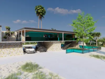 Casa Scene- Beach villa-Modern House 3D model