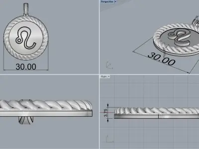 Zodiac sign Leo model 854 3D print model