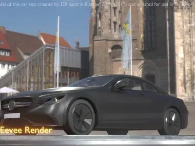 City Car 9 Top-Class Type-A Black Low-poly 3D model