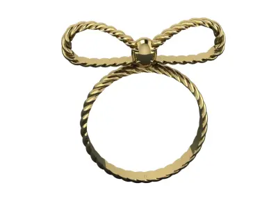 Bow tie ring 3D print model