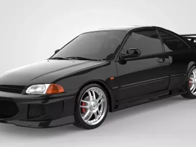 Honda Civic EJ1 Coupe - The Fast and the Furious 3D model