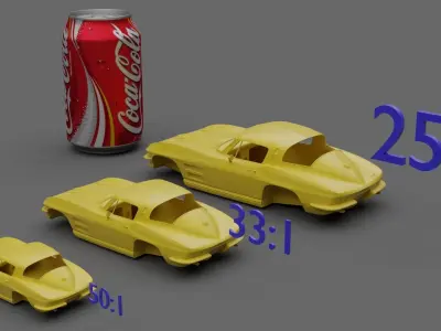 Stingray C2 coupe 1963-1967 3D print model