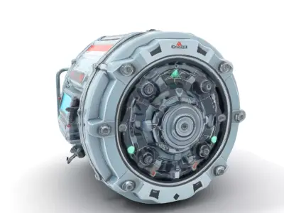 Futuristic Engine Module model pack Low-poly 3D model