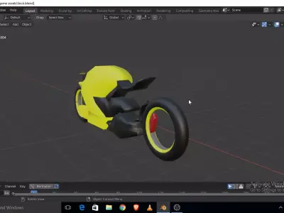 low polly bike  Free low-poly 3D model