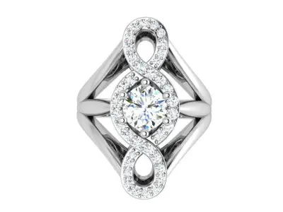 Twisted Diamond Ring 4066 3D print model