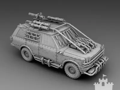 Reinforced pickup truck 3D print model