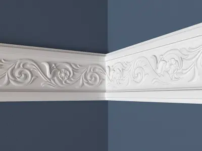 Frieze decorative crown moulding 3D model