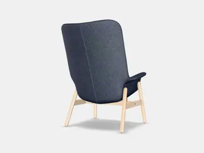 VEDBO High back armchair Low-poly 3D model