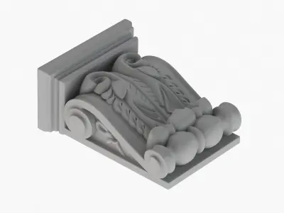 Scroll Corbel 60 Printable 3D model
