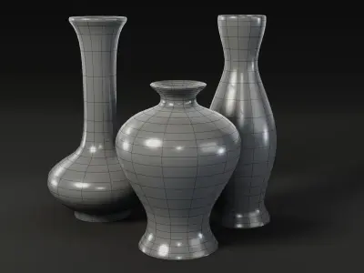 Decorative Vases Low-poly 3D model