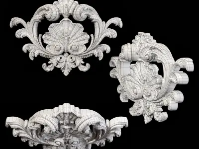 Classic carved 064 3D model