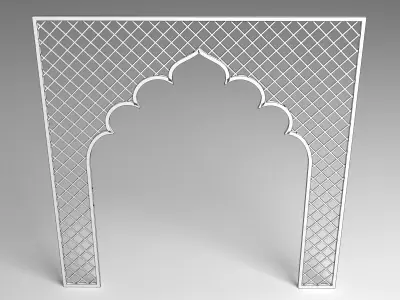 Indian Arch with Jali 3D model