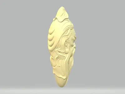 Guan Yu Head Pendant 3D print model