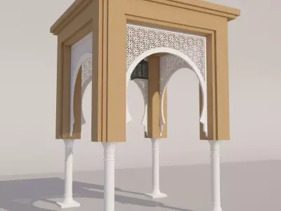 Traditional Moroccan Door 3D model