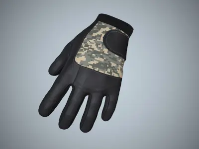 Gloves 01 Military Low-poly 3D model