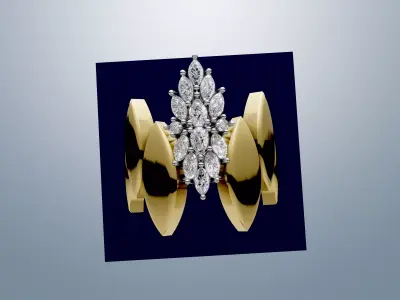 Handmade 2-Piece Ring 3D print model