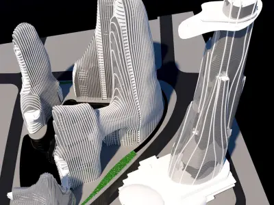 Shan Shi Futuristic City 3D model