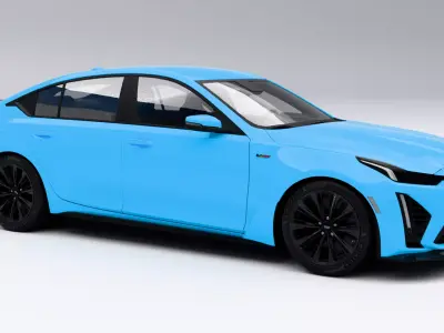 Cadillac CT5-V Blackwing 2022 Low-poly 3D model