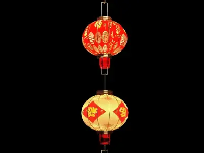 Chinese red lantern   3D model get