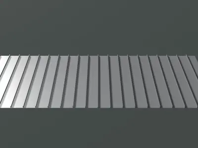 Metal sheet roofing 2402 3D model