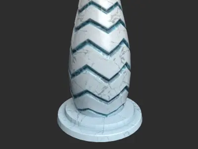 Fantasy Marble Pillar Low-poly 3D model