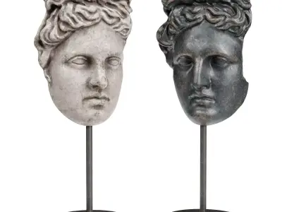 Apollo Belvedere mask Low-poly 3D model