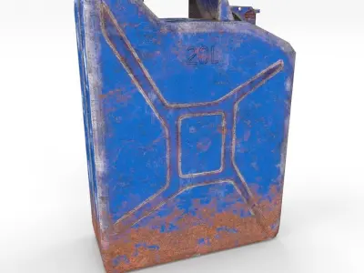 Jerry Can Low Poly Weathered 3 PBR Low-poly 3D model