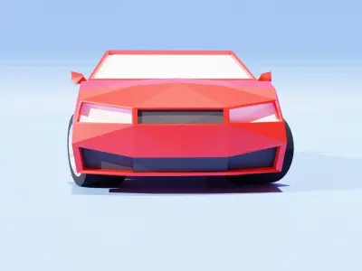 low poly car Low-poly 3D model V1