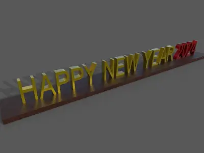 Decor Happy New Year 3D model