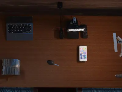 Full Equipment Workstation Room Low-poly 3D model