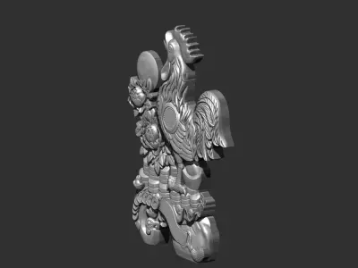 rooster silhouette of 3D print model