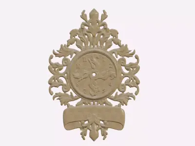 Wooden Clock Decor 3D print model