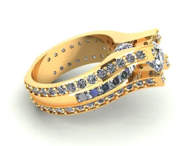 Queen Wedding Ring 367 3D print model