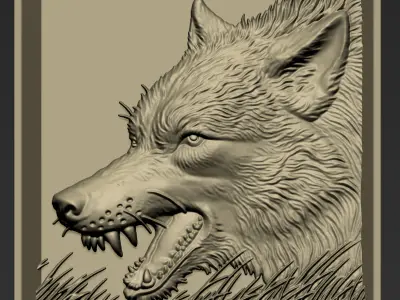 Wolf Head A9 3D print model