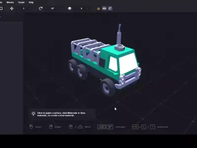 low poly lory truck Low-poly 3D model