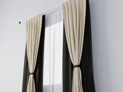 Curtains 01 collection 5 3D model