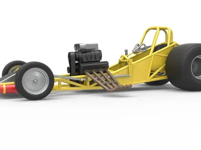 Vintage Funny Car Base Scale 1 to 25 3D print model