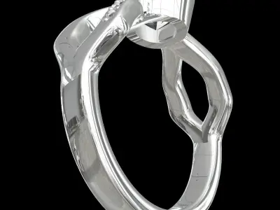 RIngs engagement ring with diamonds Free 3D print model