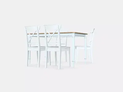 DANDERYD - INGOLF Table and 4 chairs 2 Low-poly 3D model