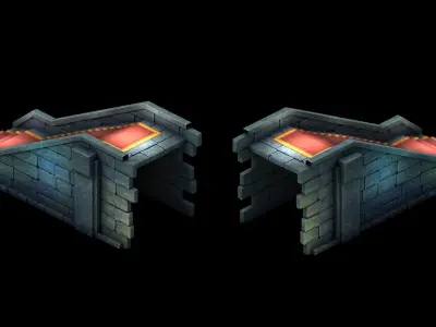 Game The Palace - Stone Ladder 06 3D model