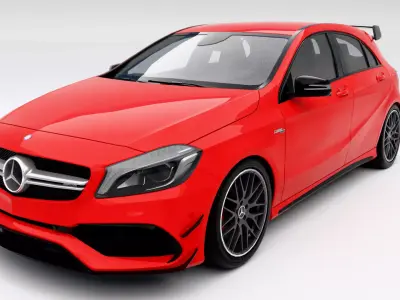Mercedes-Benz A45 AMG 4Matic 2016 Low-poly 3D model