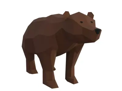 Low Poly Bear Low-poly 3D model purchase