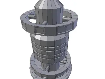 Force field generator 04 sci-fi Low-poly 3D model