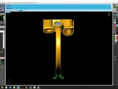 Initial H Diamond Ring 3D Jewelry Model 4292 3D print model