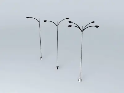 Highway street light poles Free 3D model