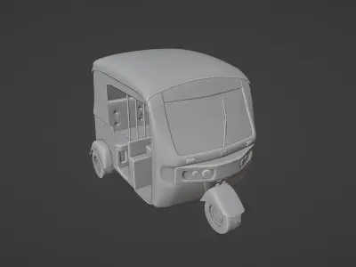 Sci-Fi CNG Auto Rickshaw Spaceship Concept 3D model