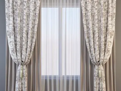 Set 72 Curtains 3D model